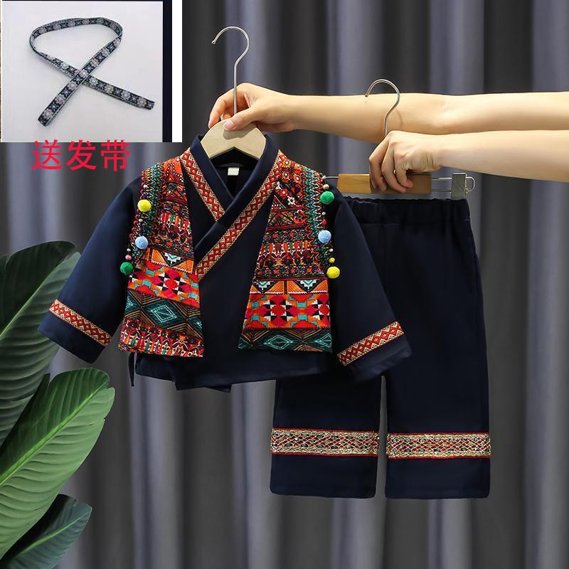 新款儿童兄妹装少数民族男童服装三月三壮族哈尼儿族汉服女幼园演