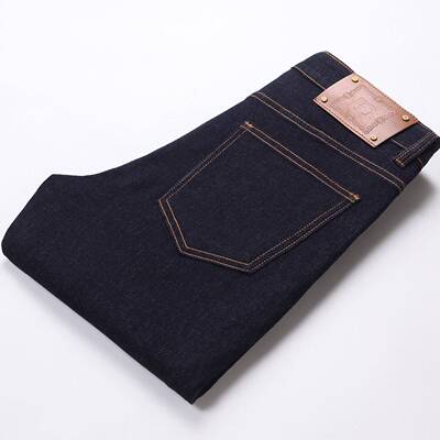 2026新款春夏薄款深蓝色牛仔裤男弹力修身合体小直筒百搭高端长裤