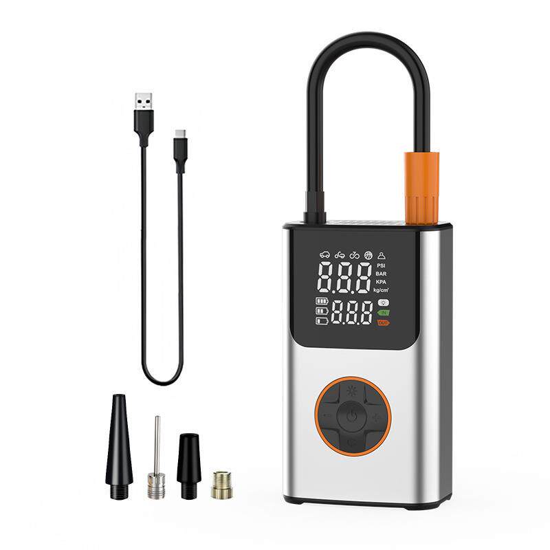 便携式迷你自行车电动轮胎打气筒气泵手持无线充电数显车载充气泵