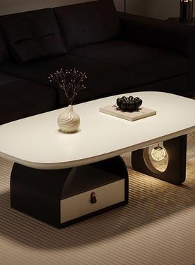 新5款网红法式茶几客轻厅家LUZ用奶油风极岩板202复古中古奢简设