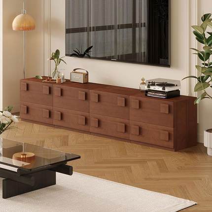 实木中古斗柜客厅储物柜室床头柜196电视柜柜复风古餐边落地卡卧