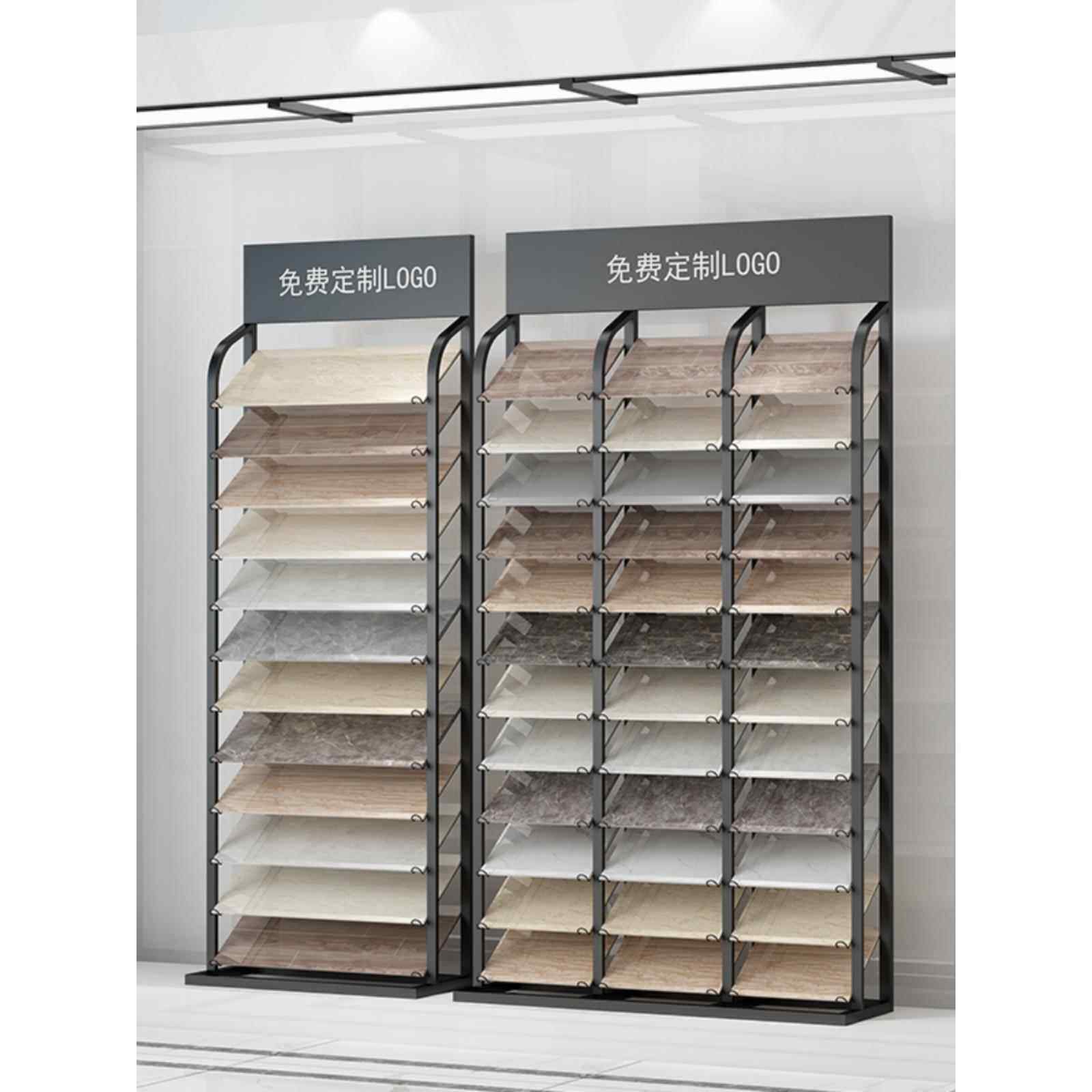 高端瓷砖样品展示架立式橱柜门板展示柜色板卡架子铝扣板架300600