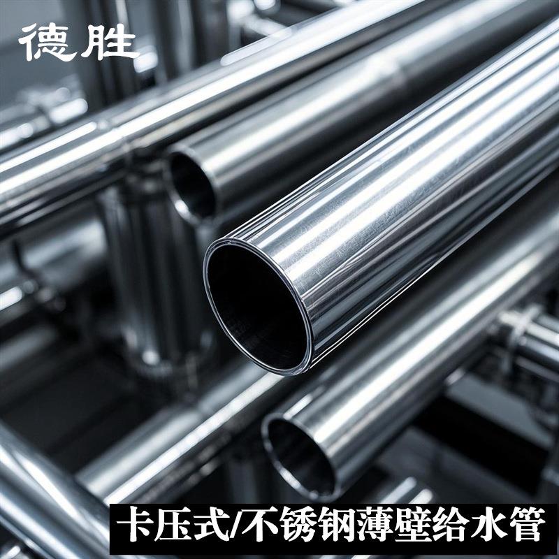 浙江产304不锈钢洁净卫生管卡压式不锈钢薄壁给水管安装快捷