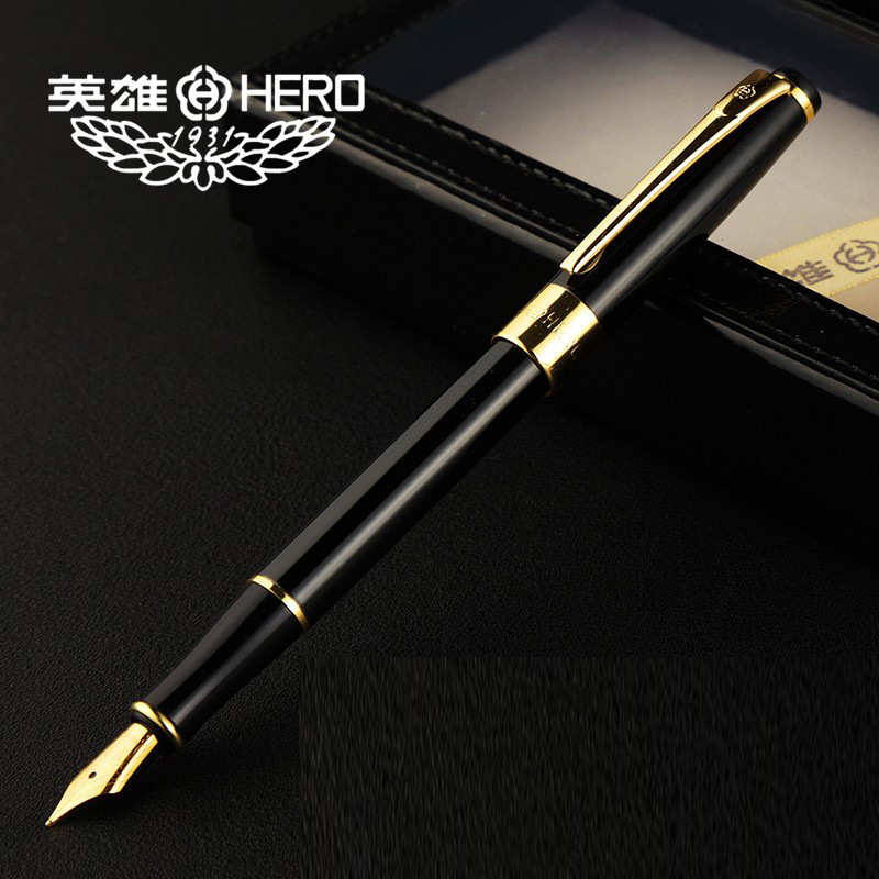 英雄HERO钢笔1506铱金笔学生用练字墨水笔绘画商务笔礼盒装