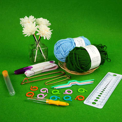 127件套钩针套装 DIY手工编织针线包含毛线 初学者钩针全套工具