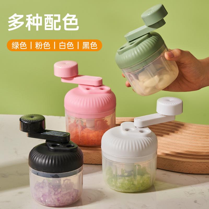 手摇蒜泥机三档变速打蒜器拉蒜机家用蒜泥器料理机手拉切蒜器新品