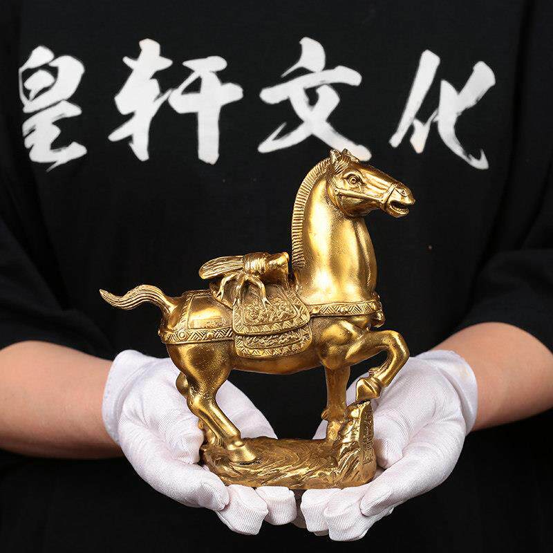纯黄铜马上封侯马上有钱马上赢拿官印办公室工艺礼品家居装饰摆件