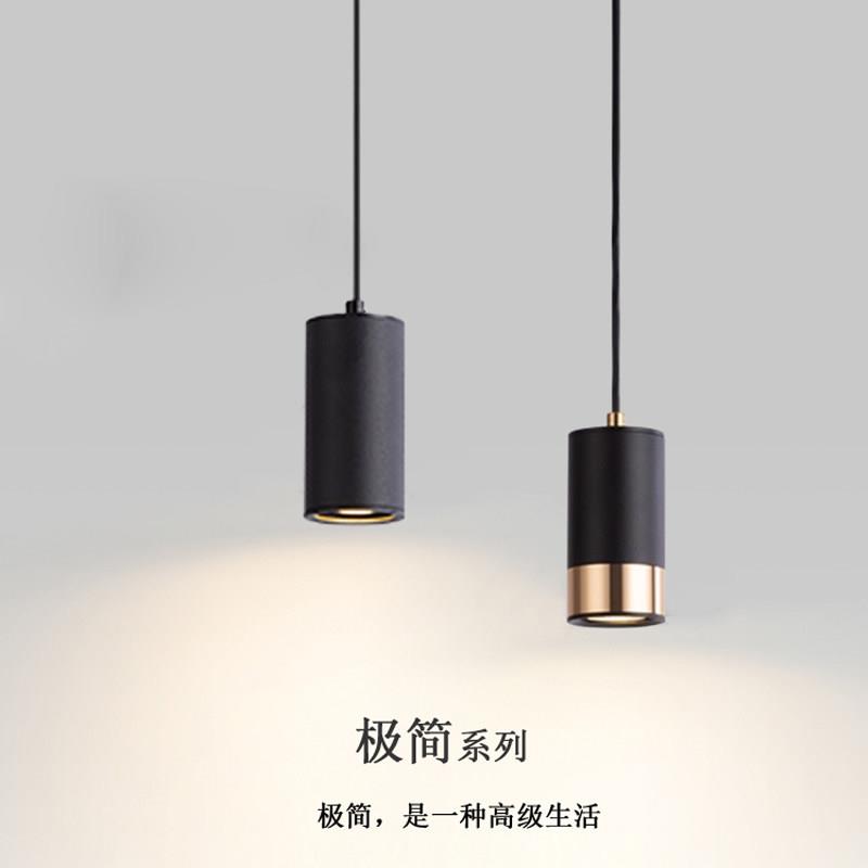 极简床头卧室吊灯创意长条灯北欧简约现代餐厅灯吧台单头小吊灯