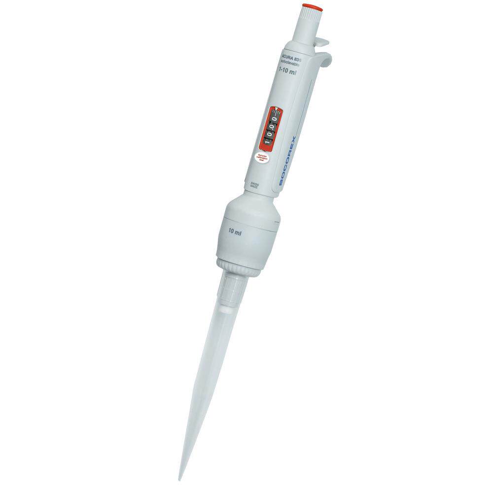 SOCOREX 835 可调1-10ml 单道移液器 1-10ML 货号835.10