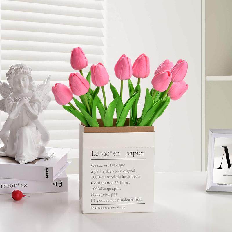 ins郁金香仿真花假花客厅家饰花束装饰野餐摆件桌面摆设塑料花朵,家居饰品,仿真花/假花,淘宝优惠券,粉丝福利购,淘宝优惠卷