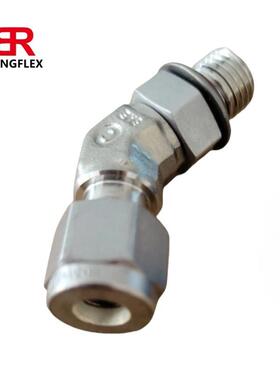 世伟洛克 Swagelok 45°弯头可定位 SAE/MS 直螺纹 (ST)400-5-4ST