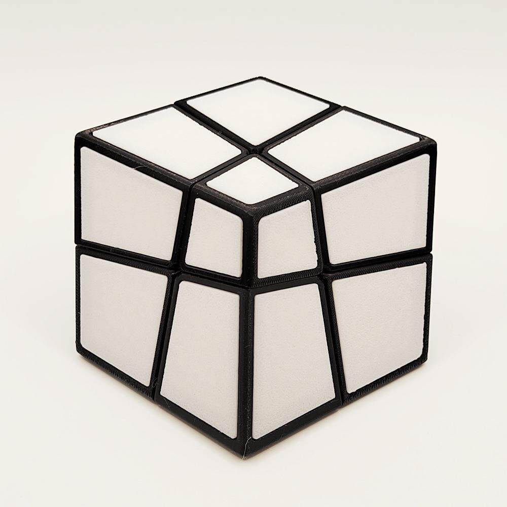魔方宅3D打印压扁二阶魔方 Squished 2x2 Cube外观变型魔方222