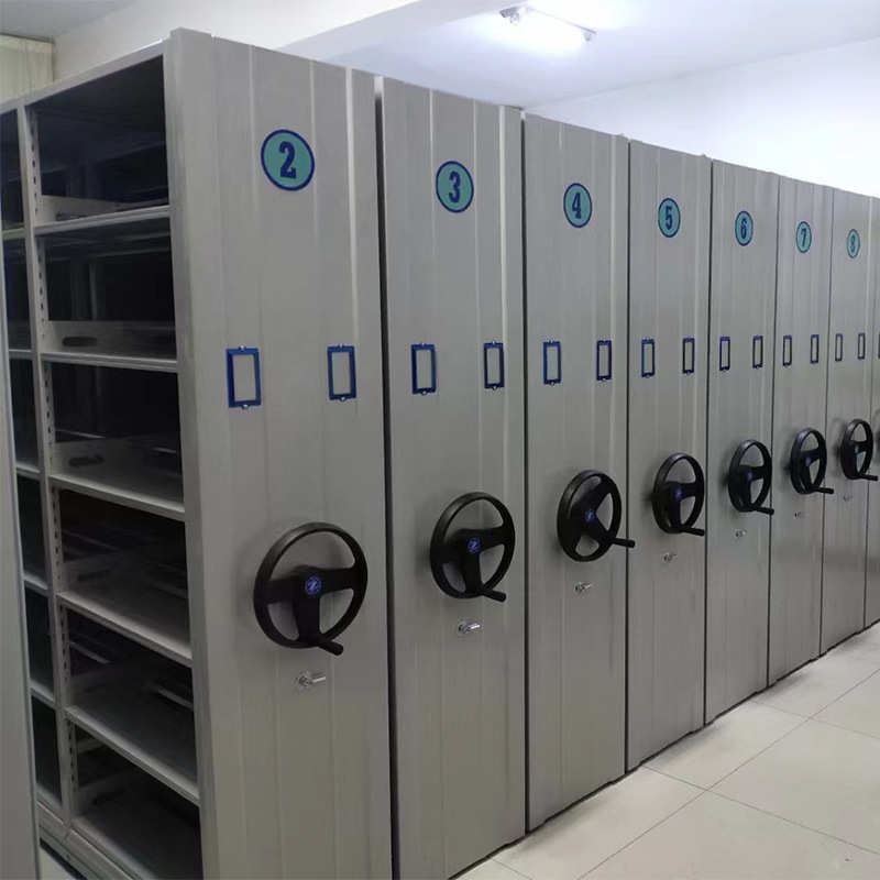 钢制移动密集柜手摇轨道档案室密集架移动式智能文件密集档案柜