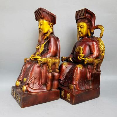 大号铜玉帝王母铜像玉皇大帝王母娘娘瑶池金母家用摆件