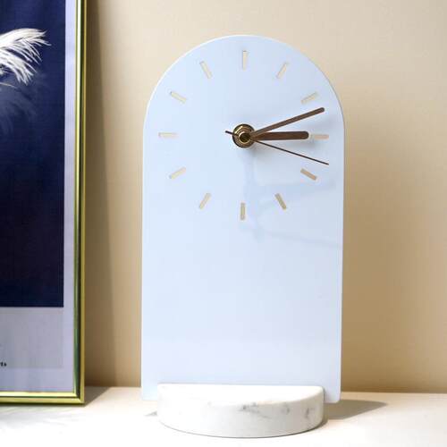 北欧创意台钟卧室静音时钟样板间客厅书房钟表摆件台式钟座钟摆设