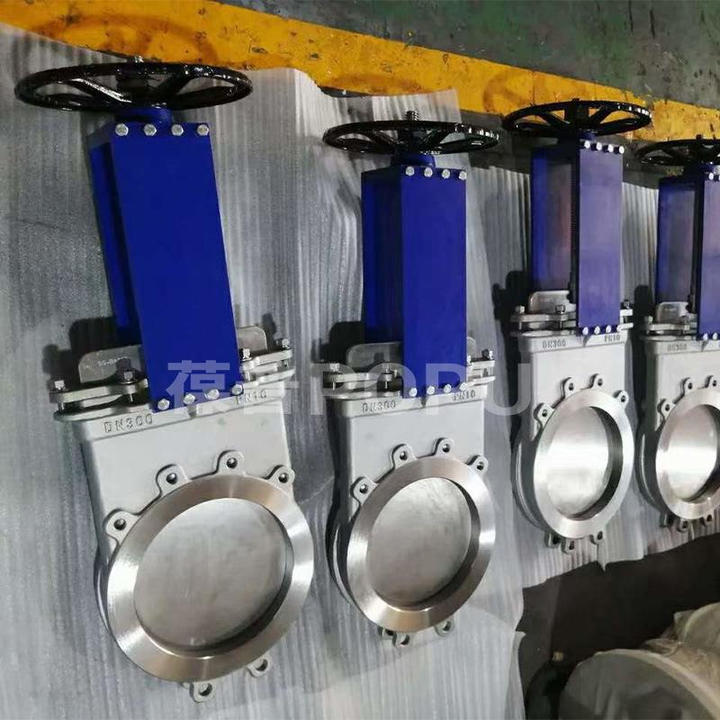 不锈钢刀型闸阀PZ73X-10P手动不锈钢304刀闸阀排污放料阀源头厂家