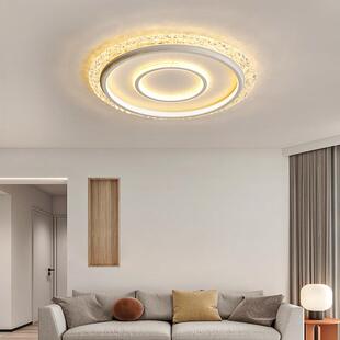 卧室灯简约现代创意轻奢水晶客厅灯奶油风极简2026年新款吸顶灯具