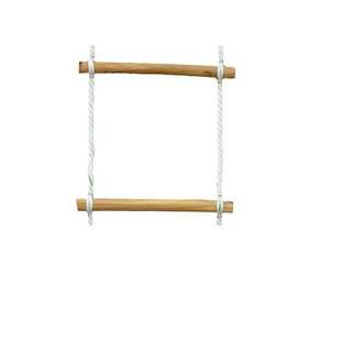 批发消防逃生麻绳软爬梯现货供应多功能消防软梯实木安全救生绳梯