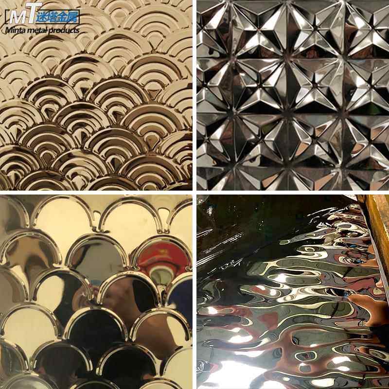 不锈钢水波纹板龙鳞彩色菱形装饰吊顶KTV鱼鳞扇面凹凸背景压花板,金属材料及制品,钢板,淘宝优惠券,粉丝福利购,淘宝优惠卷