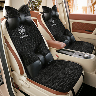 适用于2023款比亚迪海豚汽车坐垫秋冬季棉麻加厚女神网红后排座垫