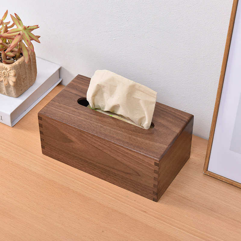 黑胡桃木质抽纸盒简约新款办公室客厅纸巾收纳盒酒店卧室中式纸盒,家居饰品,装饰纸巾盒,淘宝优惠券,粉丝福利购,淘宝优惠卷