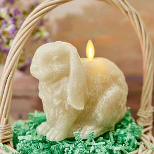 Figural亚马逊爆款 Chalk 复活节兔 Rabbit Lop Flameless Candle