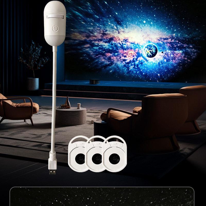 USB星空投影小夜灯装暖光双模式百款星片跨境爆款货源星球