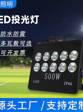 厂家批发黑色100W200W 300W投光灯户外防水仓库LED亮化灯广告灯