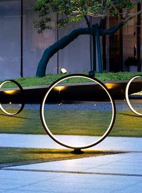 E圆圈灯644景户外防水草坪灯庭院景观装饰灯L公园区别墅圆D形灯