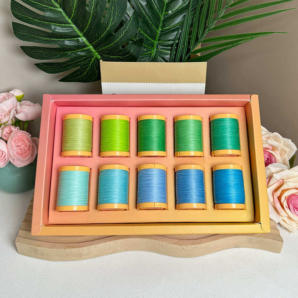艺高0.4mm精细扁蜡线双色套盒10色一组渐变色手工DIY编织系列,纺织面料/辅料/配套,线/绳,淘宝优惠券,粉丝福利购,淘宝优惠卷