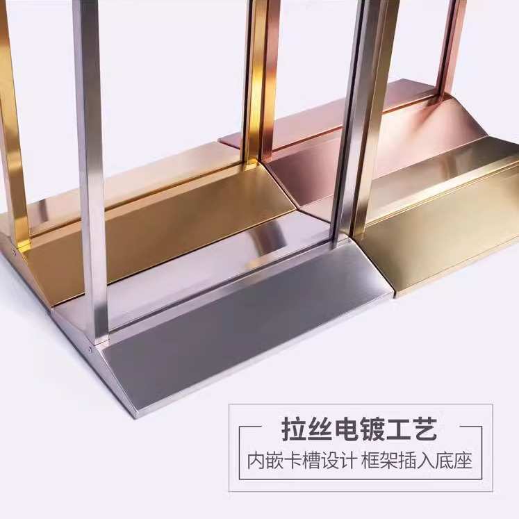 不锈钢丽屏展架立式海报商场玻璃广告牌落地式展示架宣传立牌双面