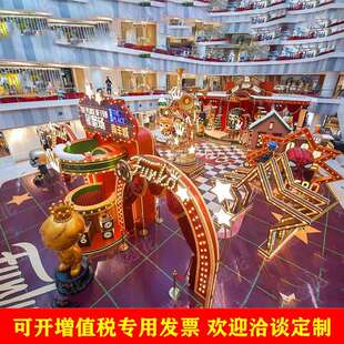 商业美陈 国风商场春节活动促销场景布置 专业承接大型新年美陈