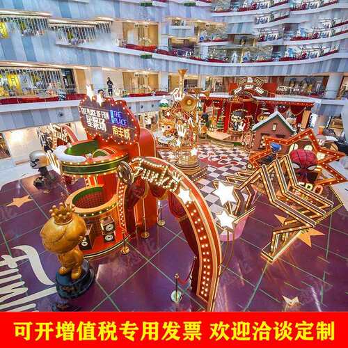 商业美陈 国风商场春节活动促销场景布置 专业承接大型新年美陈