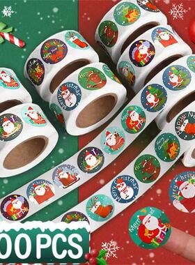 500pcs Round Labels Stickers Halloween Christmas Sticker Flo