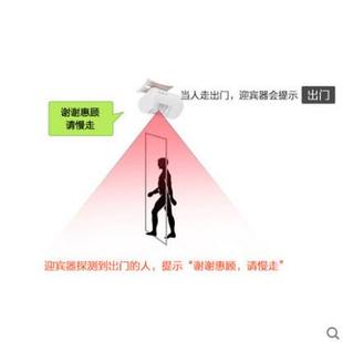 双向感应门铃欢迎光临迎宾器店铺红外线感应器家用无线智能门铃