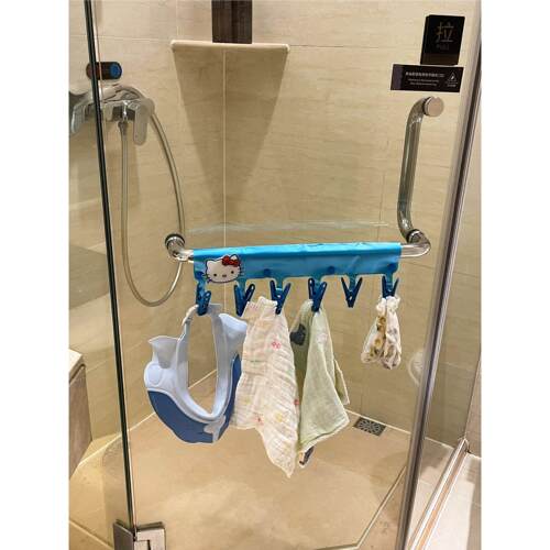 旅行可携式晾衣架可折叠出差酒店晾晒旅游洗漱神器内衣袜子小夹子