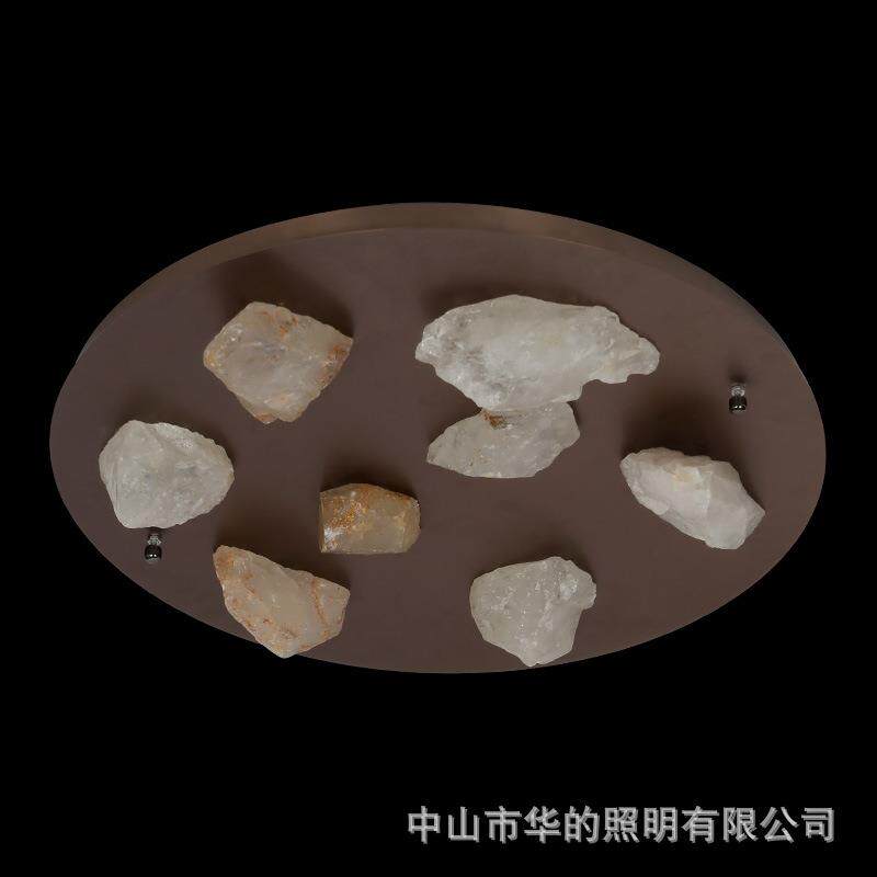 现代简约创意个性石头水晶吸顶灯艺术冰块吊灯楼梯餐客厅卧室酒吧