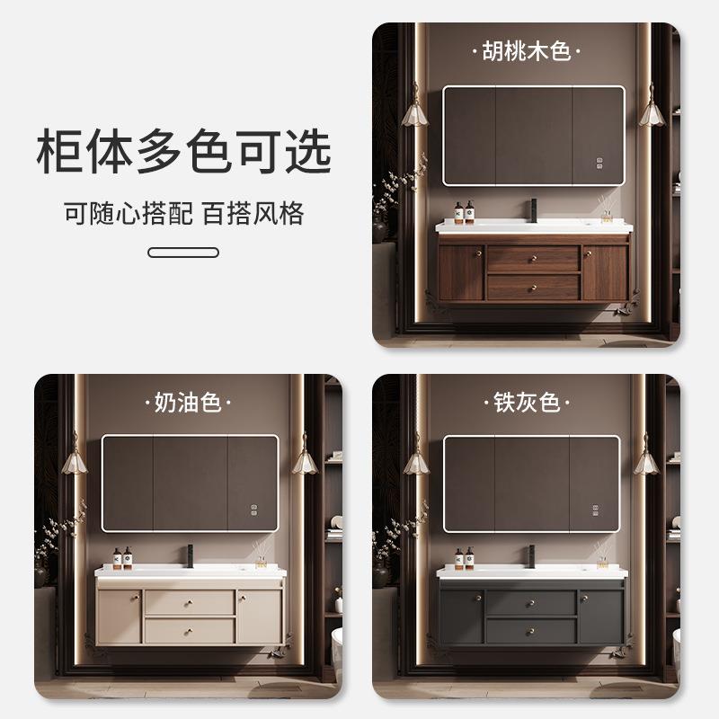 新陶款中古风胡桃木室柜合卫生间瓷ltao1018一体盆洗手洗浴脸池洗