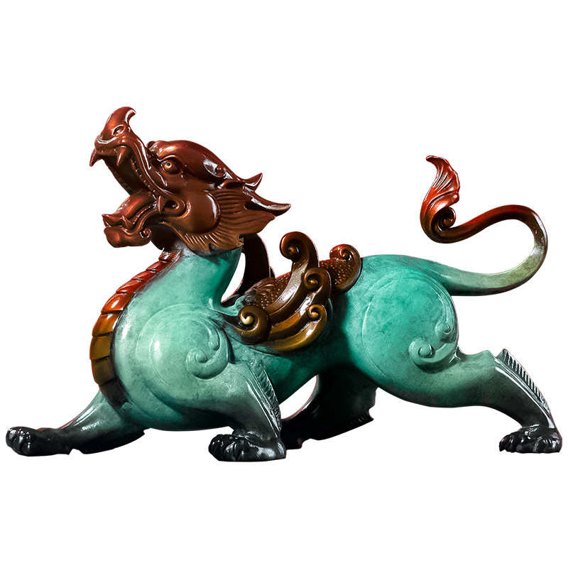 荣芙铜貔貅摆件纪念品一对办公室玄关客厅店铺开业礼品工艺品
