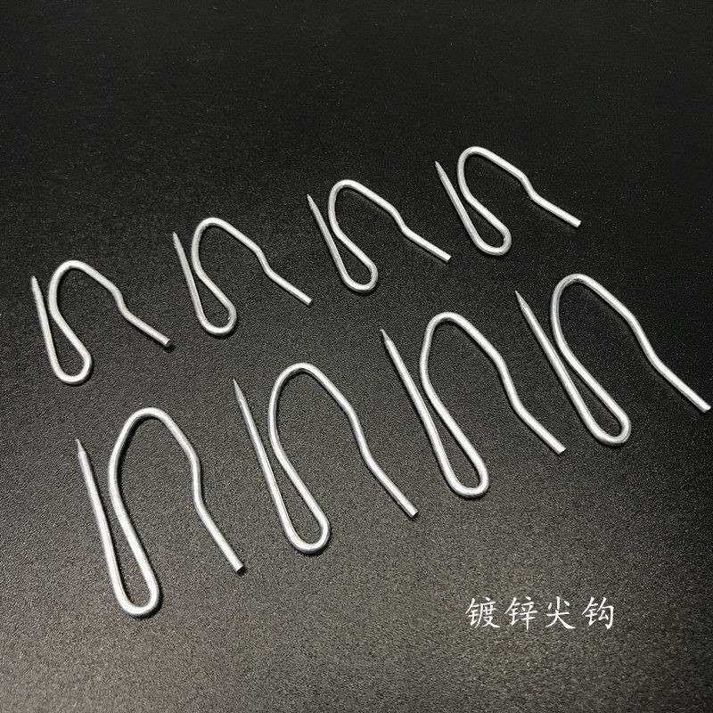 窗帘挂钩大小S尖钩滑轨钩子韩式褶皱穿钩电镀布带钩布叉汽车帘钩