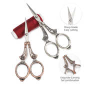 欧式 手工小剪刀刺绣布艺古典剪纸剪 不锈钢复古剪刀组合婚庆剪套装