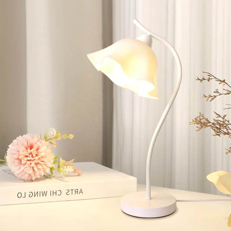 奶油风台灯宿舍学生桌面护眼阅读台灯客厅卧室床头柜氛围感小夜灯