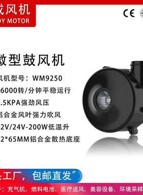 WM9250-12V/24V大风量无刷直流鼓风机机床节能风机