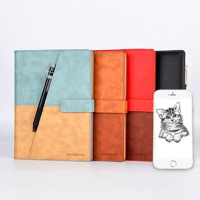 Elfinbook X皮面本App备份管理智能纸质笔记本可重复书写绘画手抄