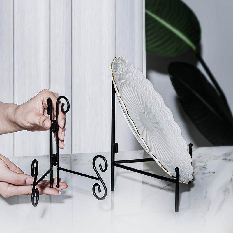 新款金属欧式摆放盘架 家居精美简易铁艺置盘架 创意铁艺挂盘支架,收纳整理,整理架/置物架/收纳架,淘宝优惠券,粉丝福利购,淘宝优惠卷