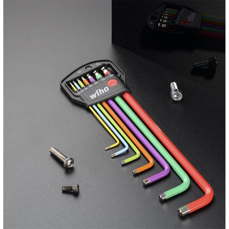 进口德国威汉wiha7件1.5-6mm彩色内六角扳手369H7F44848