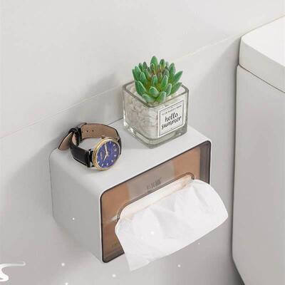 Toilet Tissue Paper Holder Shelf Bathroom kitchen Towel Roll