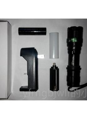 新款1650ledQ战术强手电筒 机械无极变5焦 远8射可充光电防水包邮