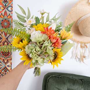 假花落英缤纷手札仿真花家居装饰花设计手捧花束墙饰玫瑰CF01431