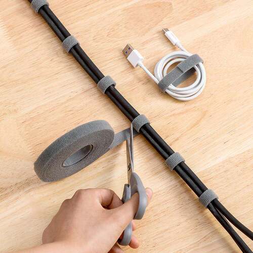 New Type of Perforated Data Cable Organizer, Magic Tape Cabl